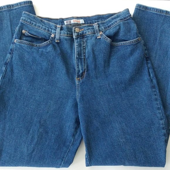 FADED GLORY Womens High Rise Jeans Straight Leg Stonewashed Cottagecore Weekend - Picture 4 of 7